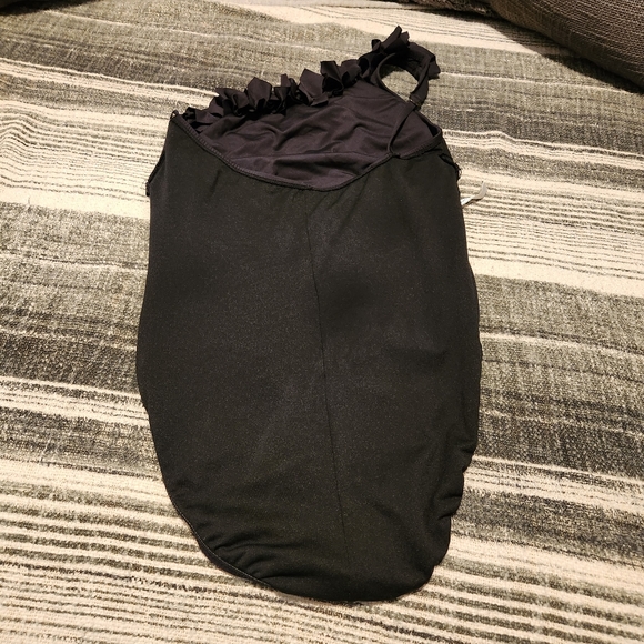 Kenneth Cole one shoulder one piece bathing suit swimwear 8-10 floral ruffle - Picture 11 of 13